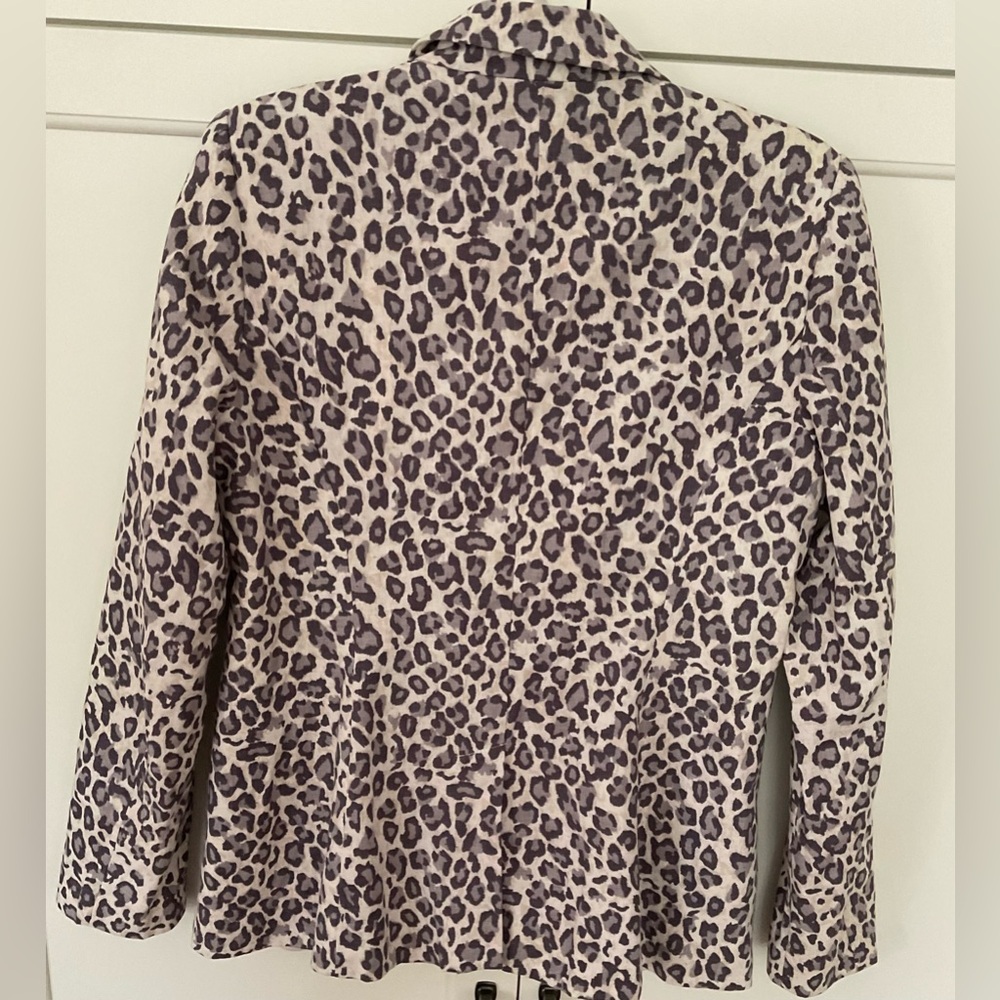 Rachel Zoe open front Blazer Leopard Print Sz M - Picture 4 of 9